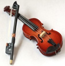画像2: ミニチュア楽器 バイオリン・小 (2)