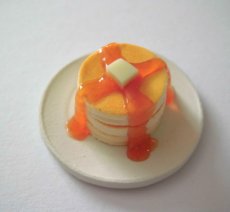 画像1: ミニチュアスイーツ はちみつバターパンケーキ (1)