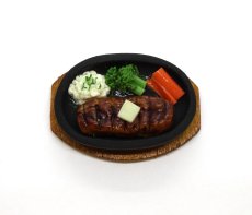 画像2: ミニチュアフード サーロインステーキ・鉄板皿 (2)