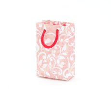 画像3: ミニチュア雑貨 手提げ紙袋（ピンク/柄） (3)