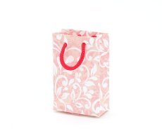 画像3: ミニチュア雑貨 手提げ紙袋（ピンク/柄）(30%オフ) (3)