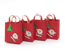 画像3: ミニチュア雑貨 クリスマス紙袋・プレゼントボックス入り（赤） (3)