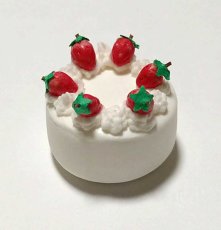 画像1: ミニチュアケーキ　苺のホールケーキ (1)