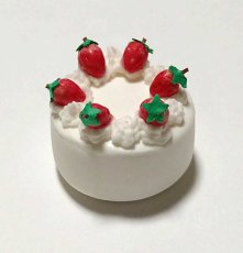 画像1: ミニチュアケーキ　苺のホールケーキ　(30%オフ) (1)