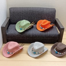 画像4: ミニチュア・カウボーイハット ブラウン (4)