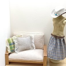 画像2: クッション　グリーンチェック (2)