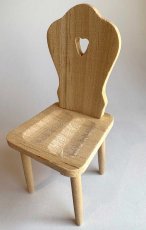 画像2: ミニチュア家具・椅子無垢材 (2)