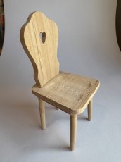 画像1: ミニチュア家具・椅子無垢材 (1)