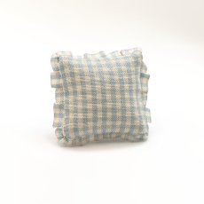 画像1: クッション　ブルーチェック (1)