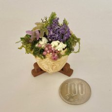 画像2: ミニチュア・華やか寄せ植え鉢 C (2)