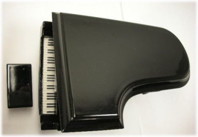 画像1: ミニチュア楽器 グランドピアノ（黒/ツヤ有り）