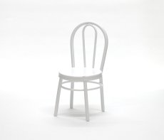 画像1:  『SALE』 ミニチュア家具 メタルチェア 白 / 椅子 (1)