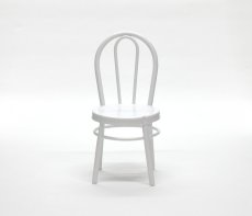 画像2: ミニチュア家具 メタルチェア 白 / 椅子 (2)