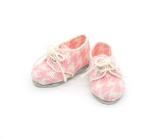 画像1: ミニチュアシューズ 紐靴（ピンク） (1)
