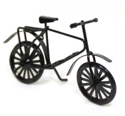 画像1: ミニチュア自転車（ブラック）/ 自転車・黒