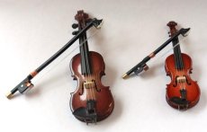 画像3: ミニチュア楽器 バイオリン・小 (3)