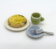 画像4: ミニチュアスイーツ レモンパイ・皿 (4)