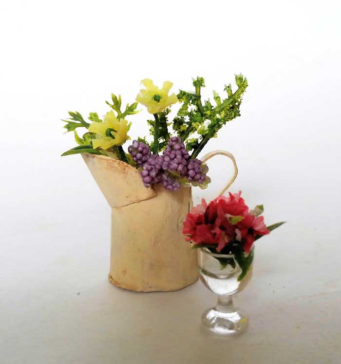 フラワー センターピース ジャグのお花 白 マーブルチョコ