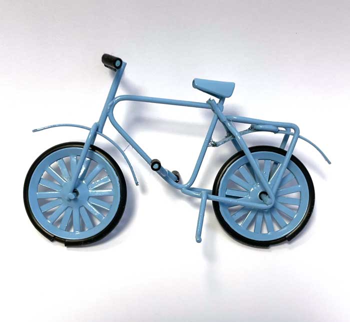 画像1: ミニチュア自転車（ブルー）/ 自転車・水色 (1)