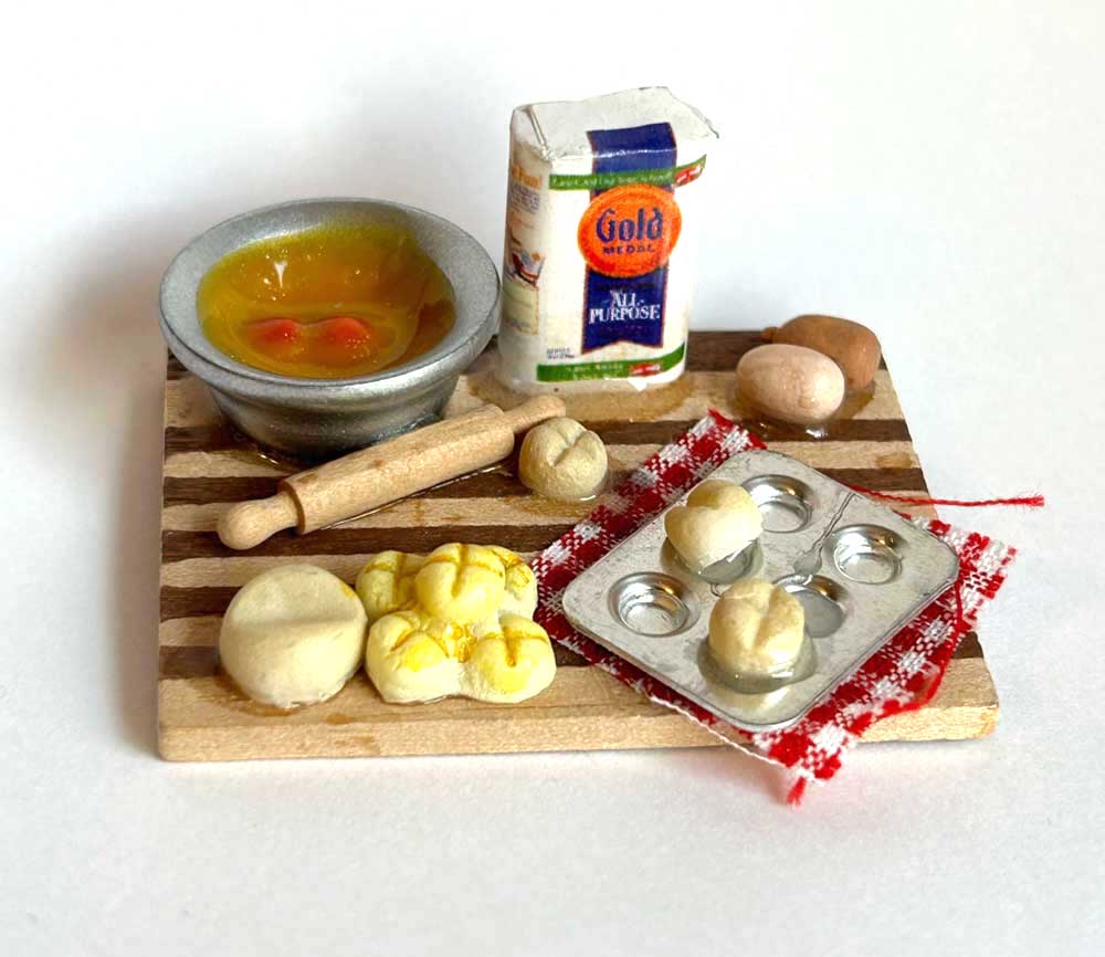 ハンドメイド ミニチュア 丸型チーズ - 1