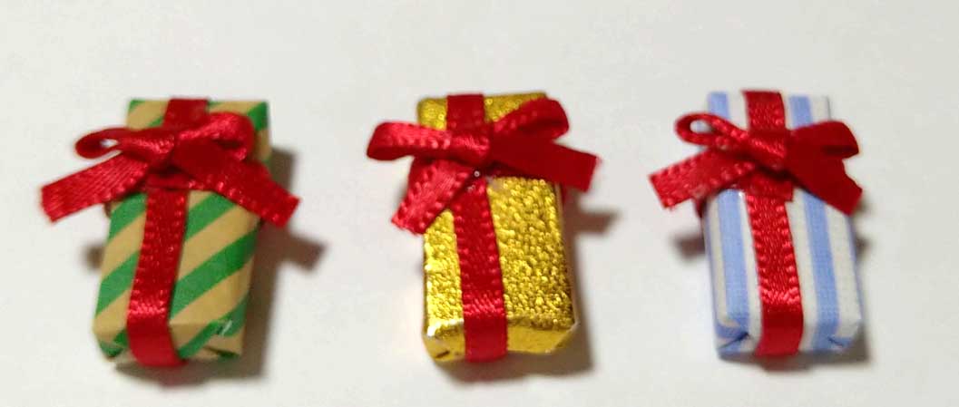 画像1: ミニチュア　クリスマスボックス長方形・小 (1)