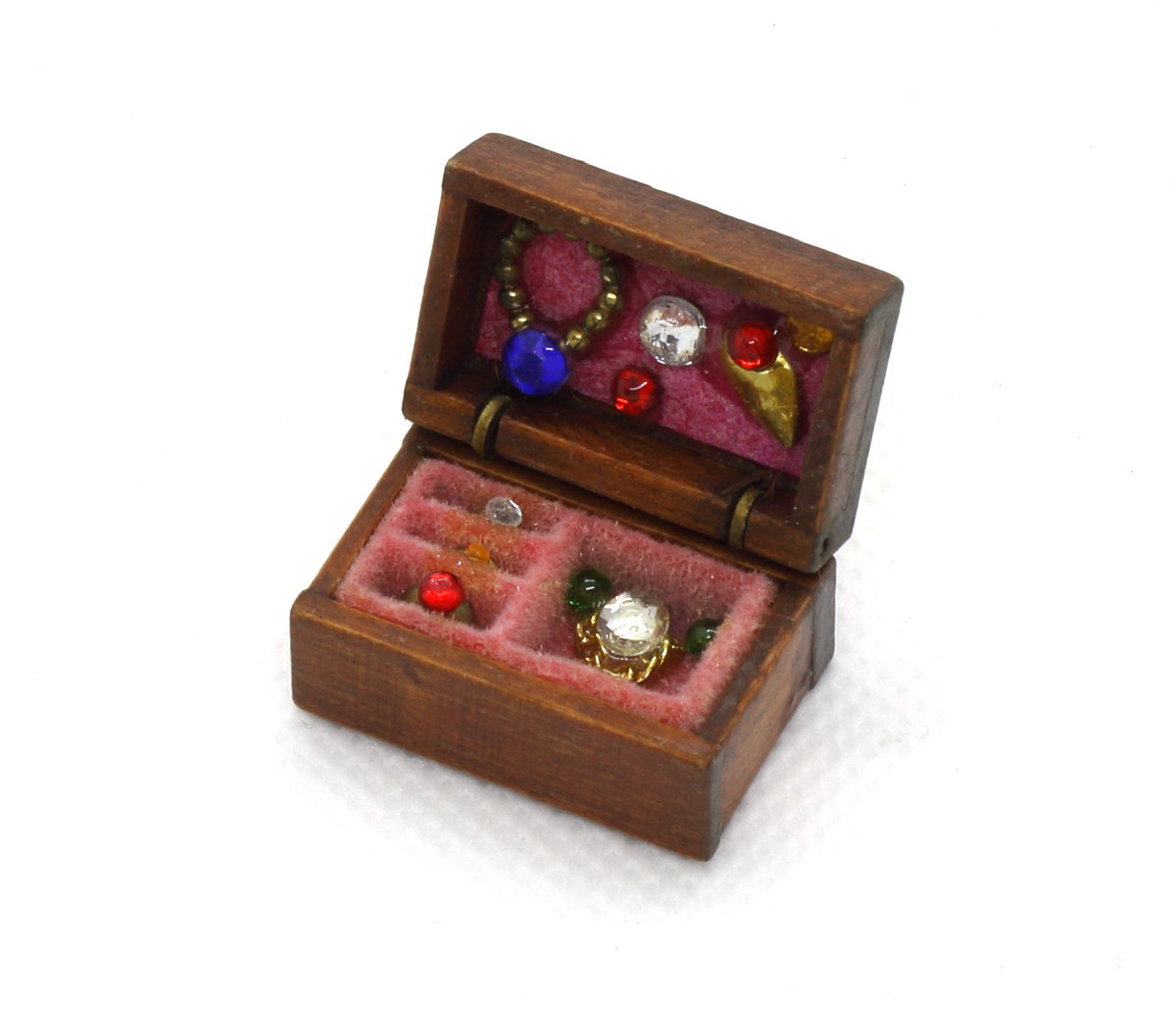 ミニチュア雑貨 ジュエリー木製ボックス / 宝石箱 アクセサリー箱